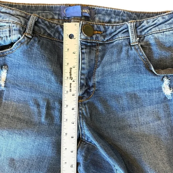 Democracy “flex”-ellent Straight Jeans Women’s Size 8 Frayed Hem - Picture 10 of 12